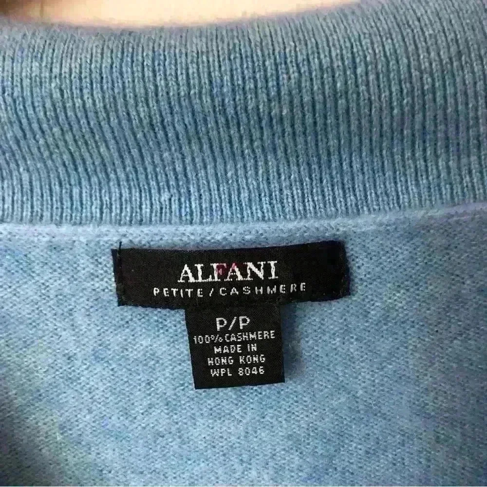 Alfani 3/4 Sleeve Cashmere Top Sweater Size P/P - Picture 2 of 4